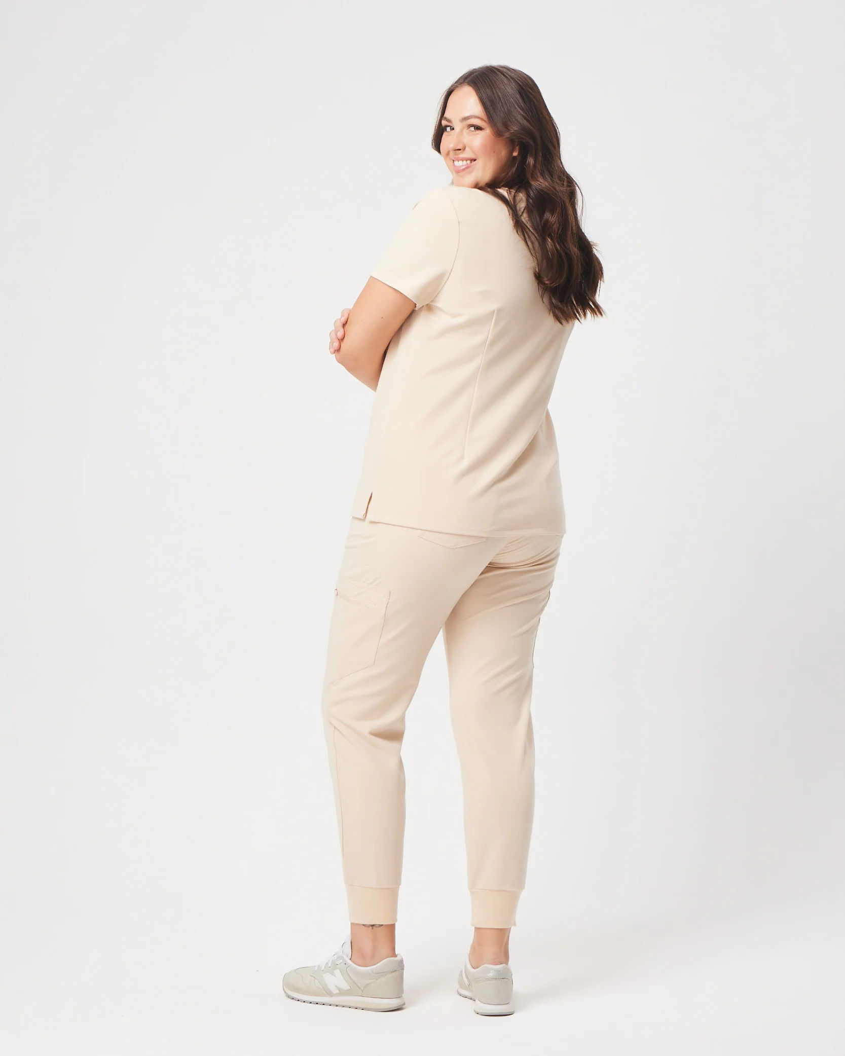 LUCY Jogger Scrub Pants - Soft Beige | SLTECH™ - Image 5
