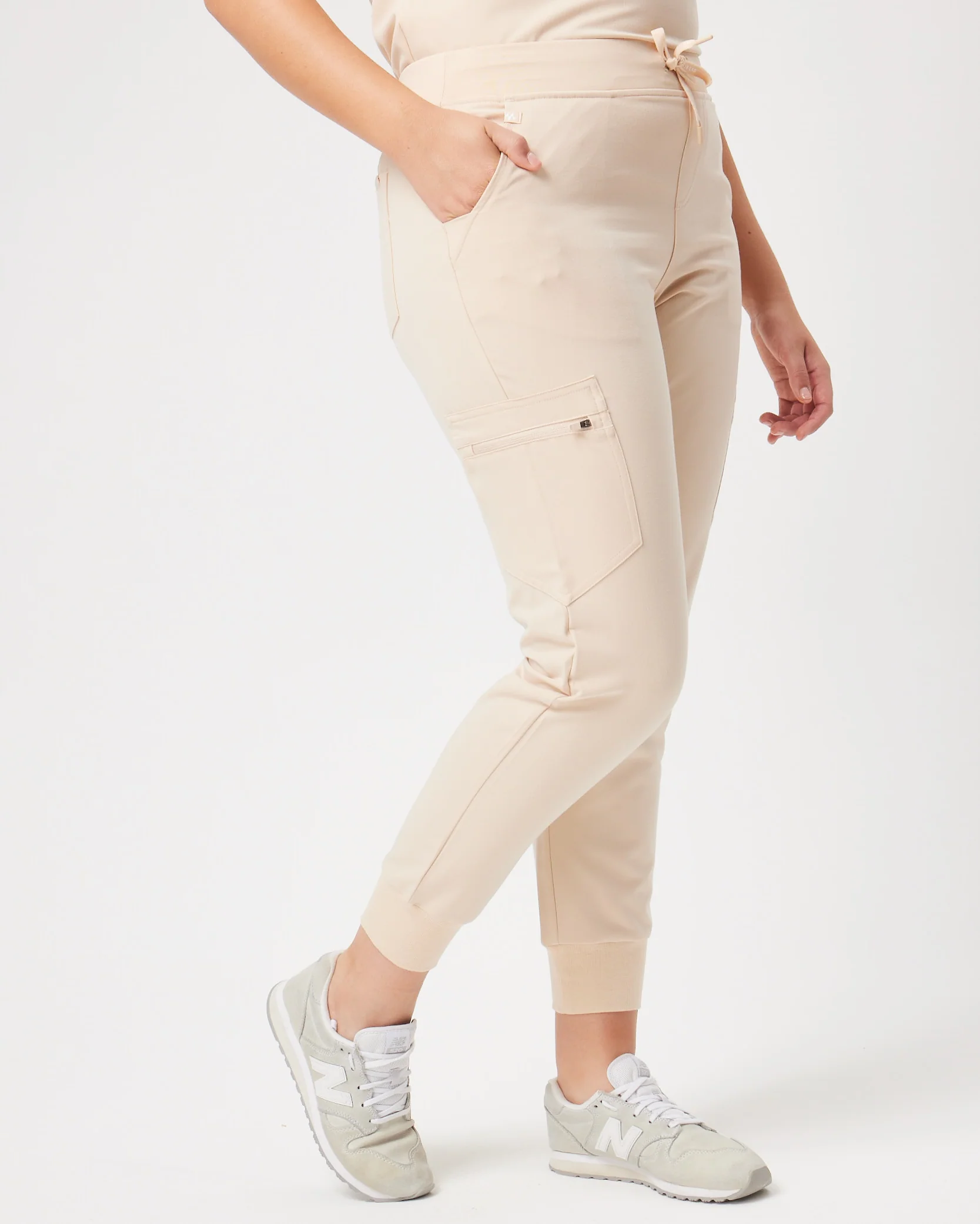 LUCY Jogger Scrub Pants - Soft Beige | SLTECH™ - Image 6