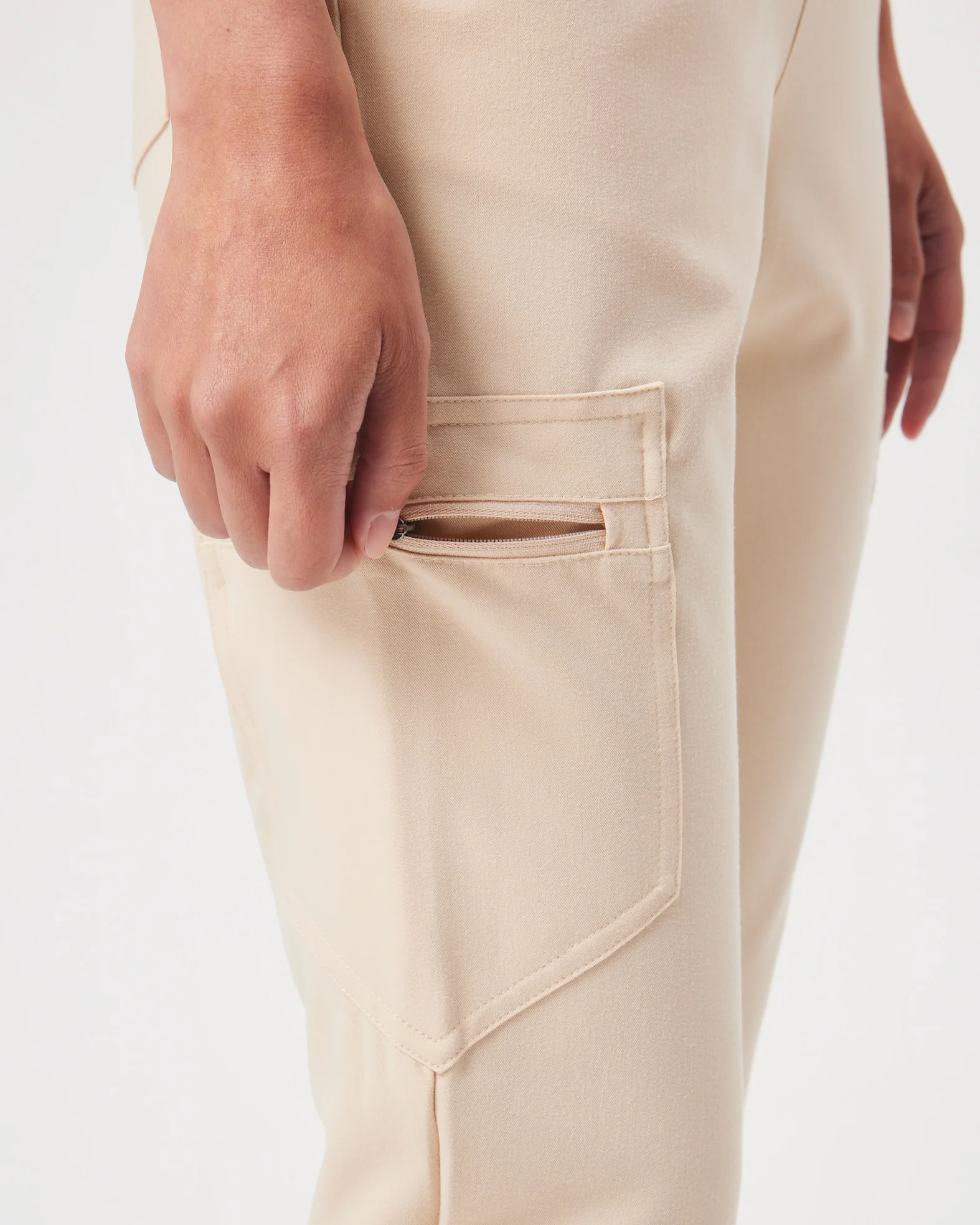 LUCY Jogger Scrub Pants - Soft Beige | SLTECH™ - Image 7