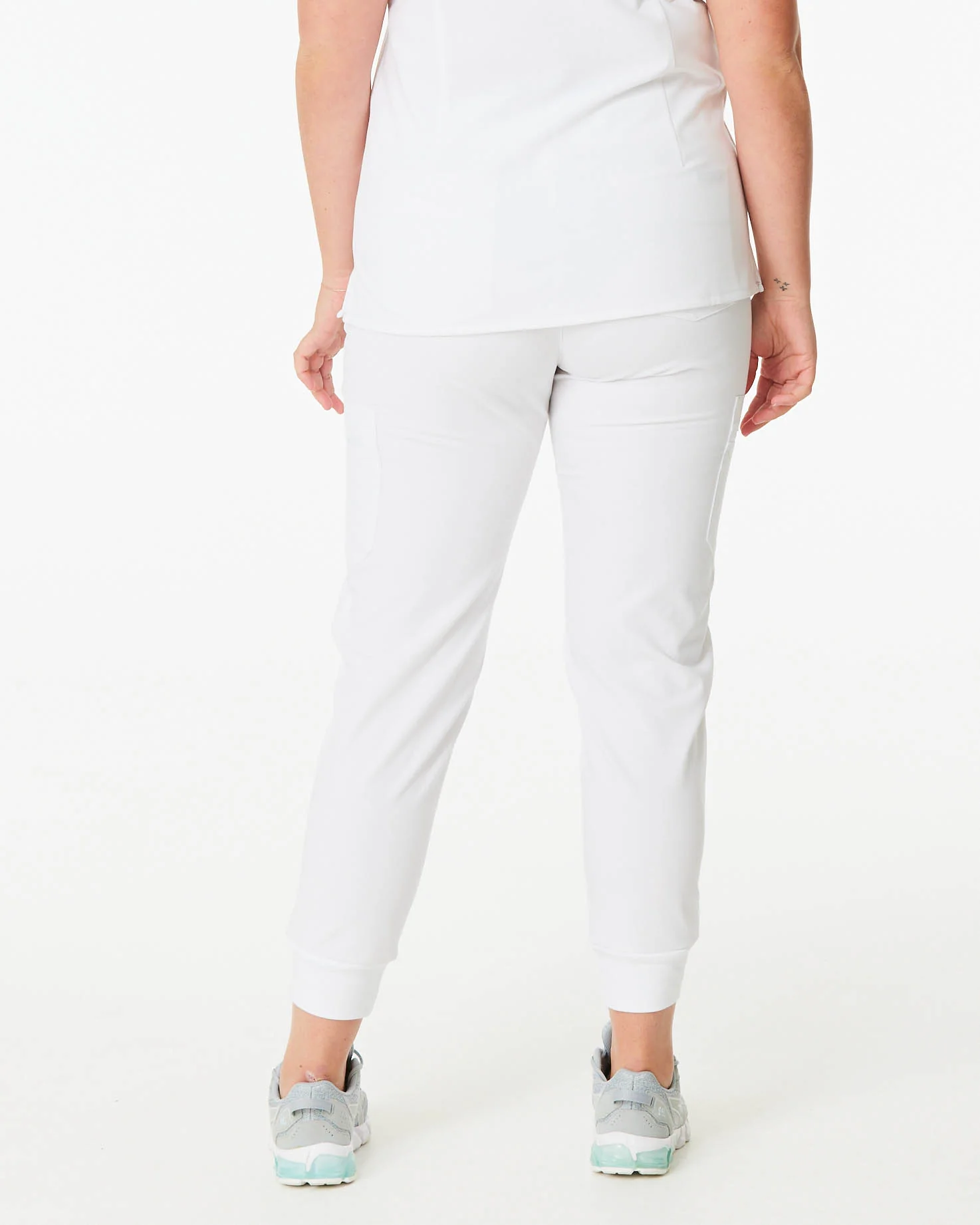 LUCY Jogger Scrub Pants - (Original SLTECH™ fabric) Pure White - CLEARANCE - Image 4