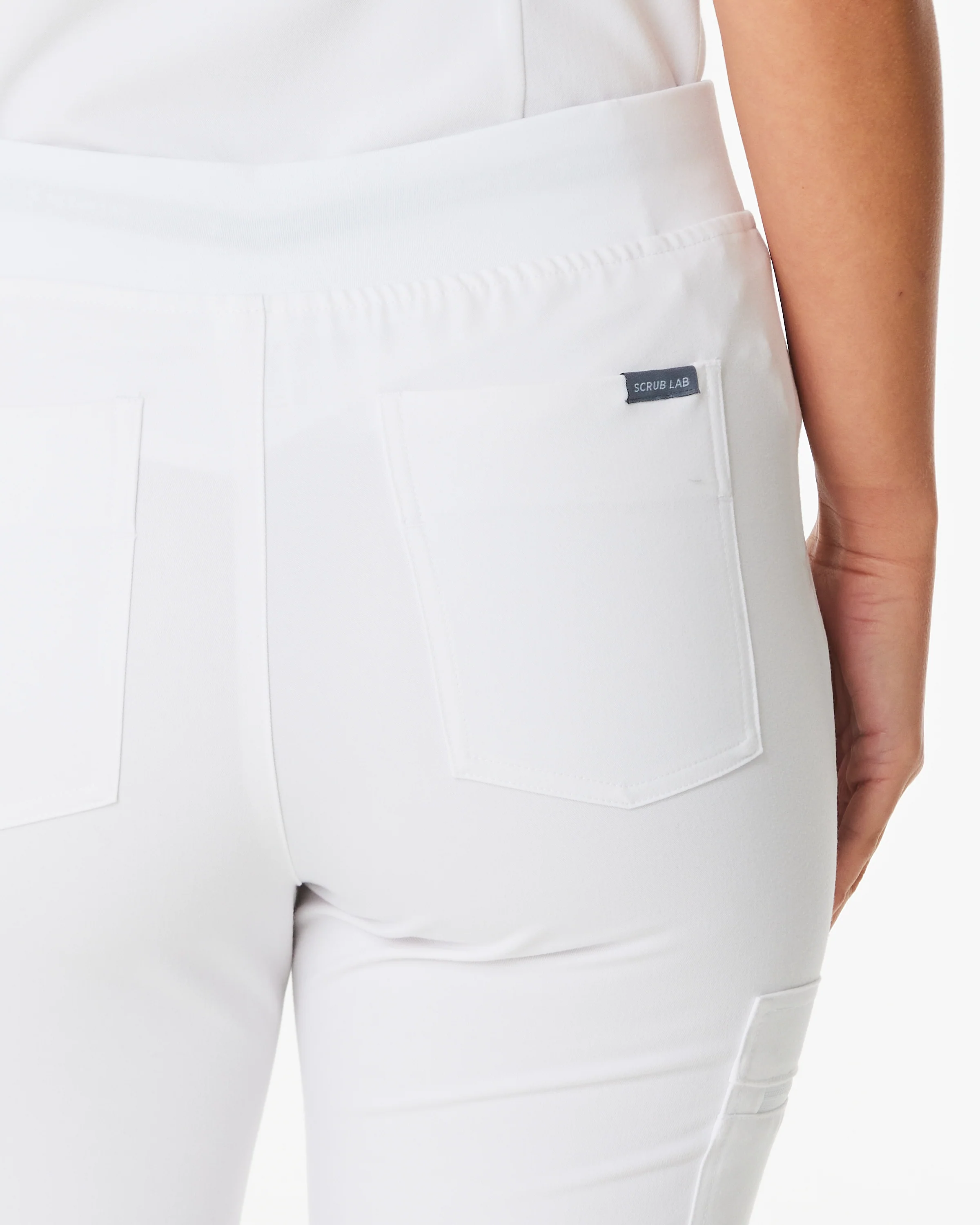 LUCY Jogger Scrub Pants - (Original SLTECH™ fabric) Pure White - CLEARANCE - Image 7