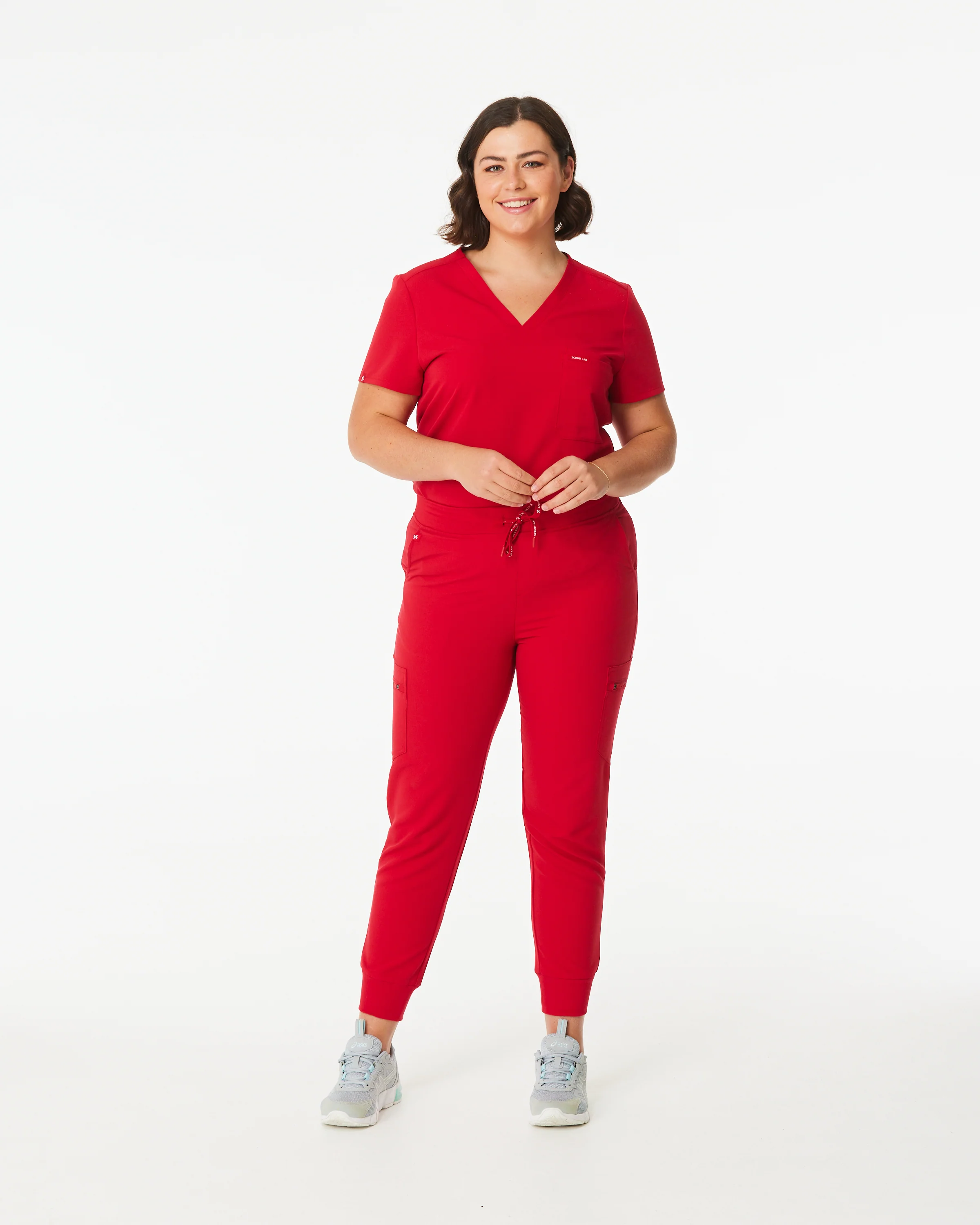 LUCY Jogger Scrub Pants (Original SLTECH™ fabric) - Rouge Red - CLEARANCE - Image 3