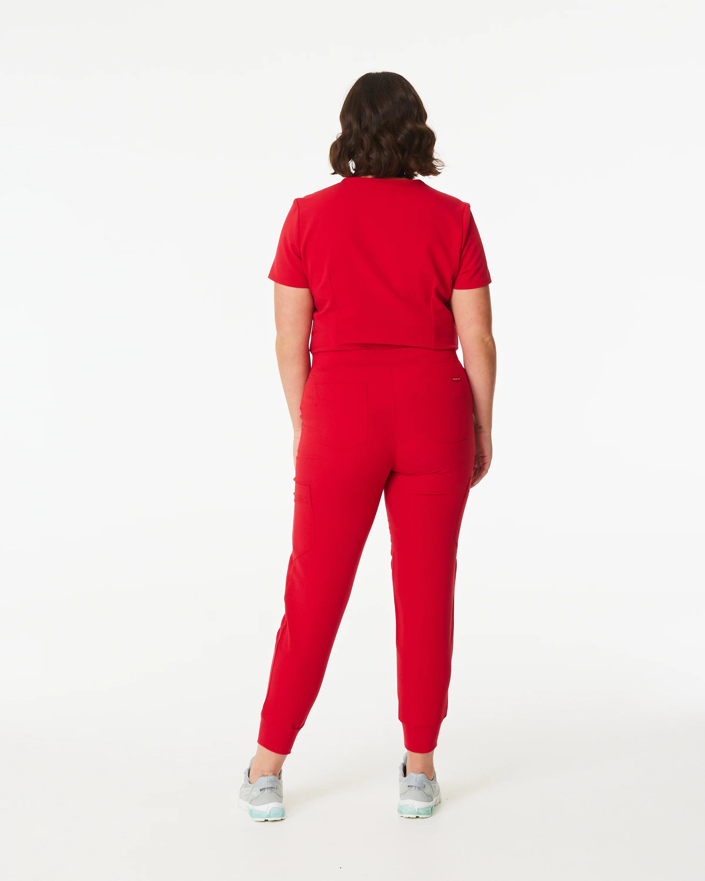 LUCY Jogger Scrub Pants (Original SLTECH™ fabric) - Rouge Red - CLEARANCE - Image 4