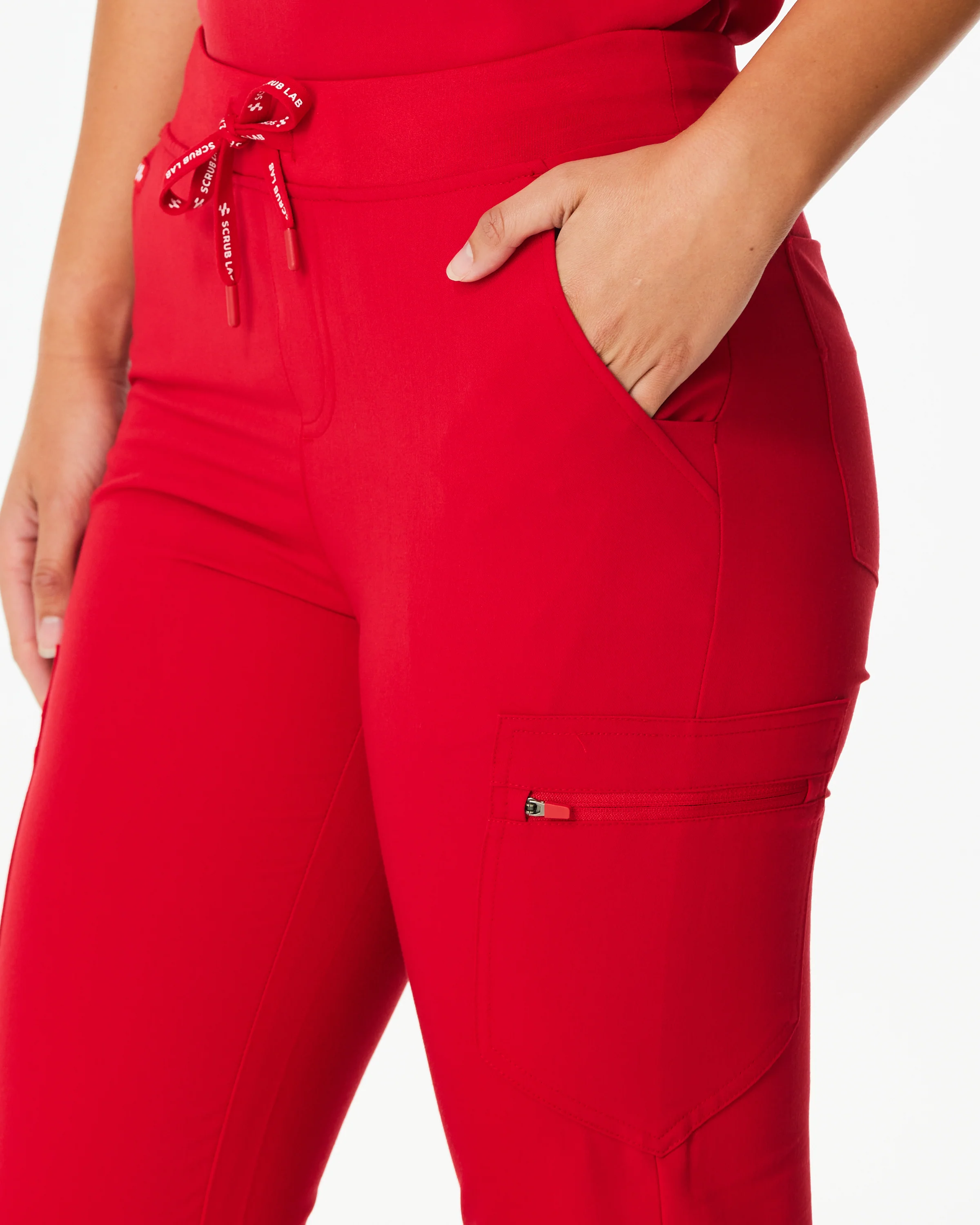 LUCY Jogger Scrub Pants (Original SLTECH™ fabric) - Rouge Red - CLEARANCE - Image 6
