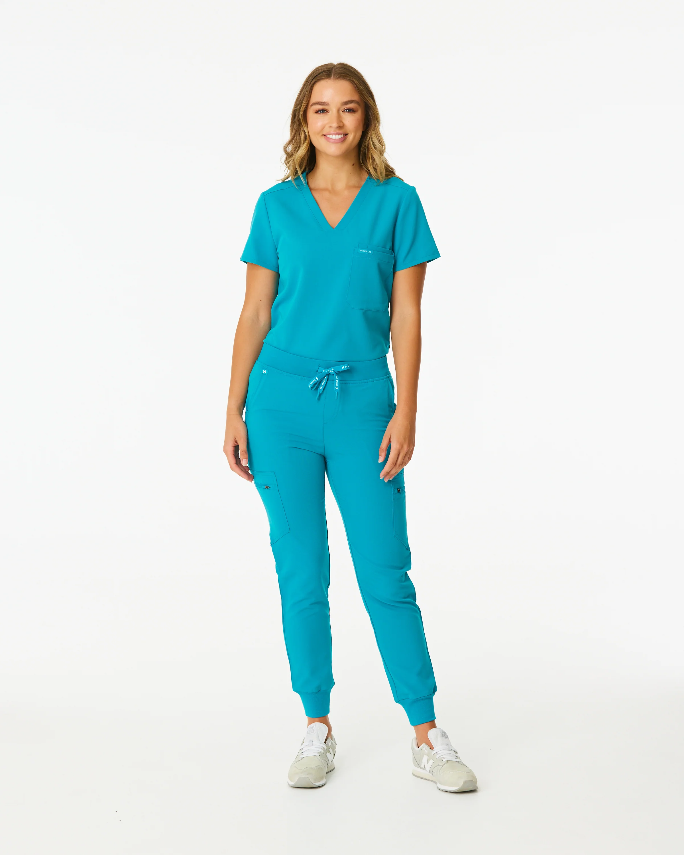 LUCY Jogger Scrub Pants (Original SLTECH™ fabric) - Teal - CLEARANCE - Image 3