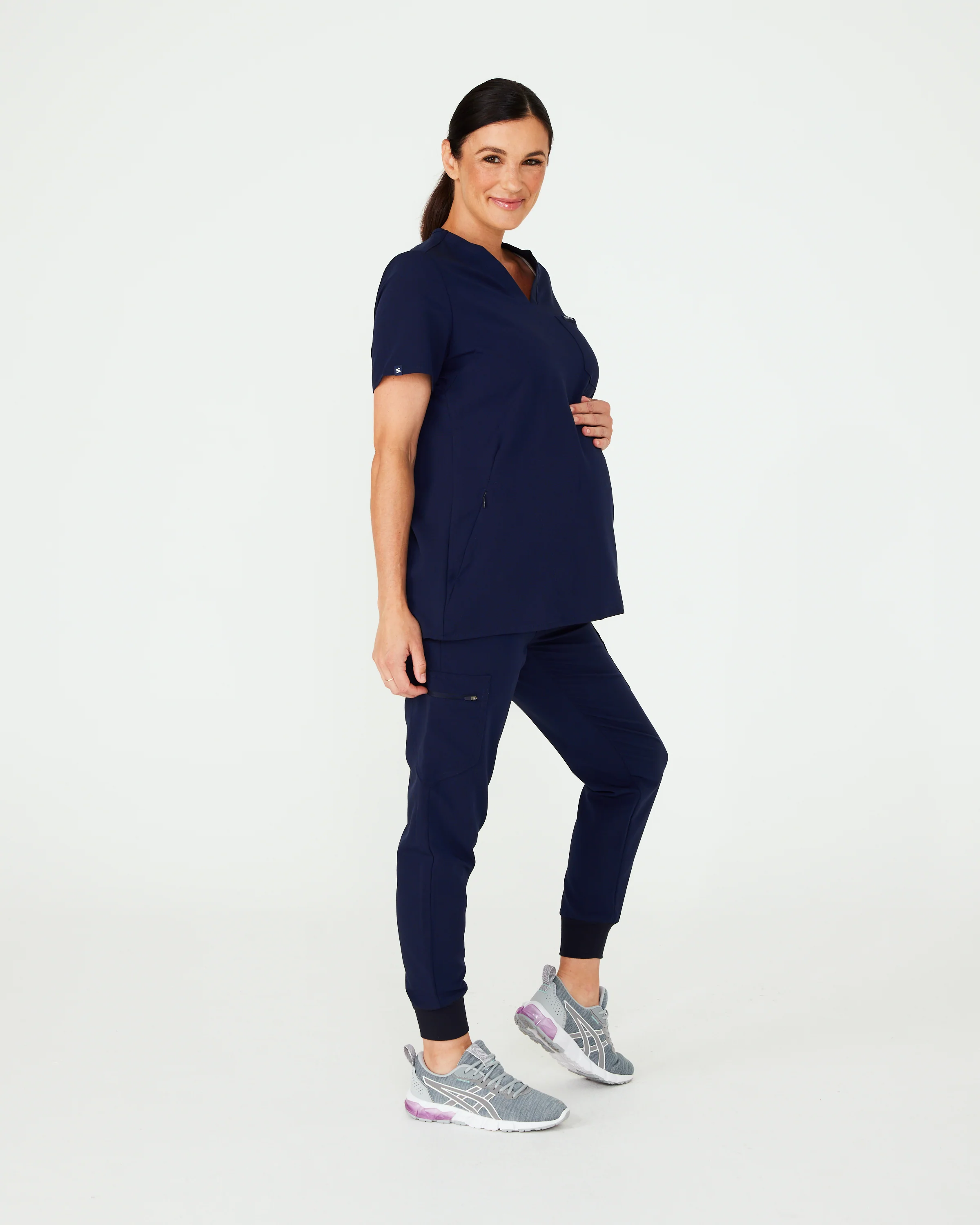LUCY Maternity Jogger Scrub Pants - Navy | SLTECH™ - Image 4