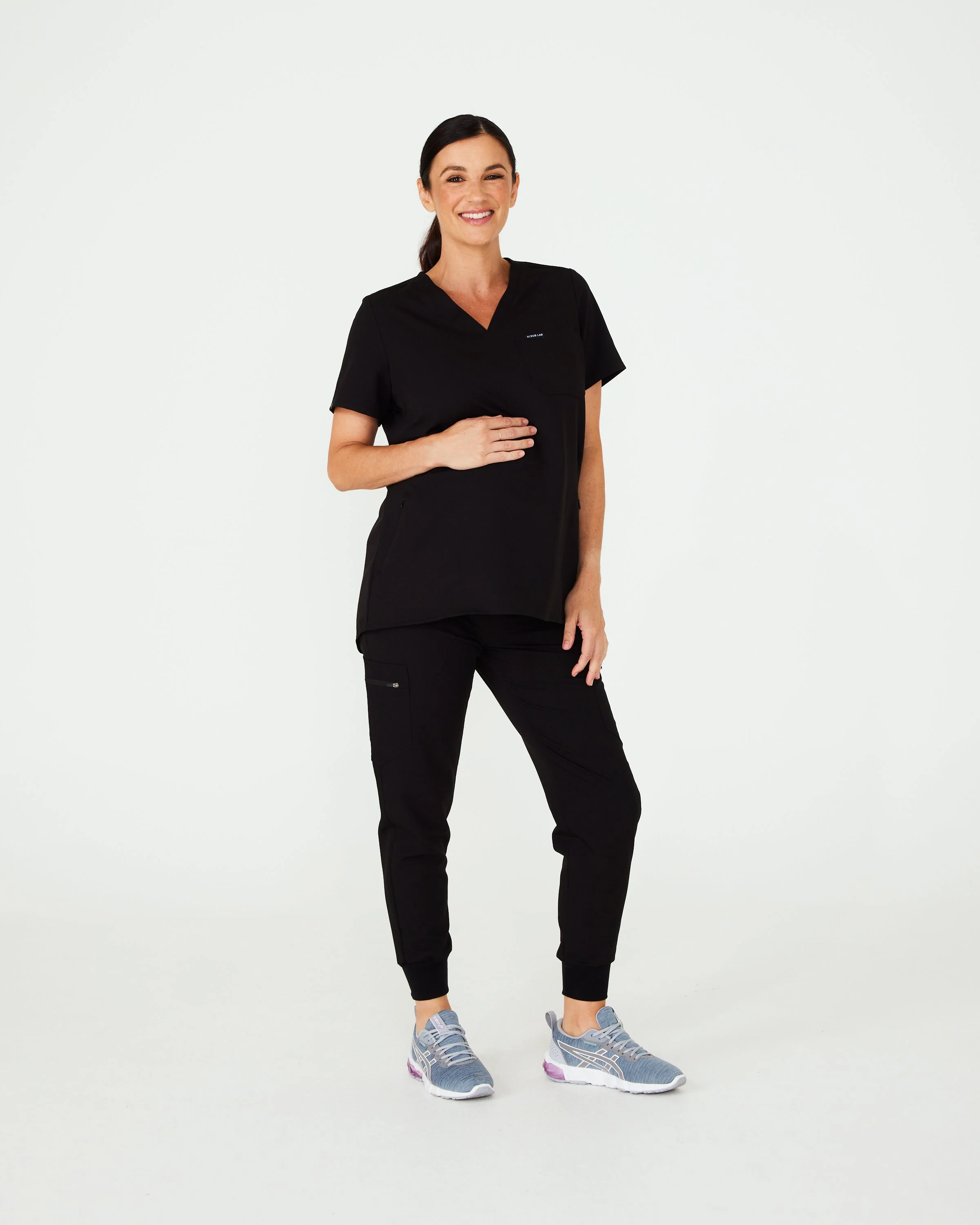 LUCY Maternity Jogger Scrub Pants - Black | SLTECH™ - Image 2