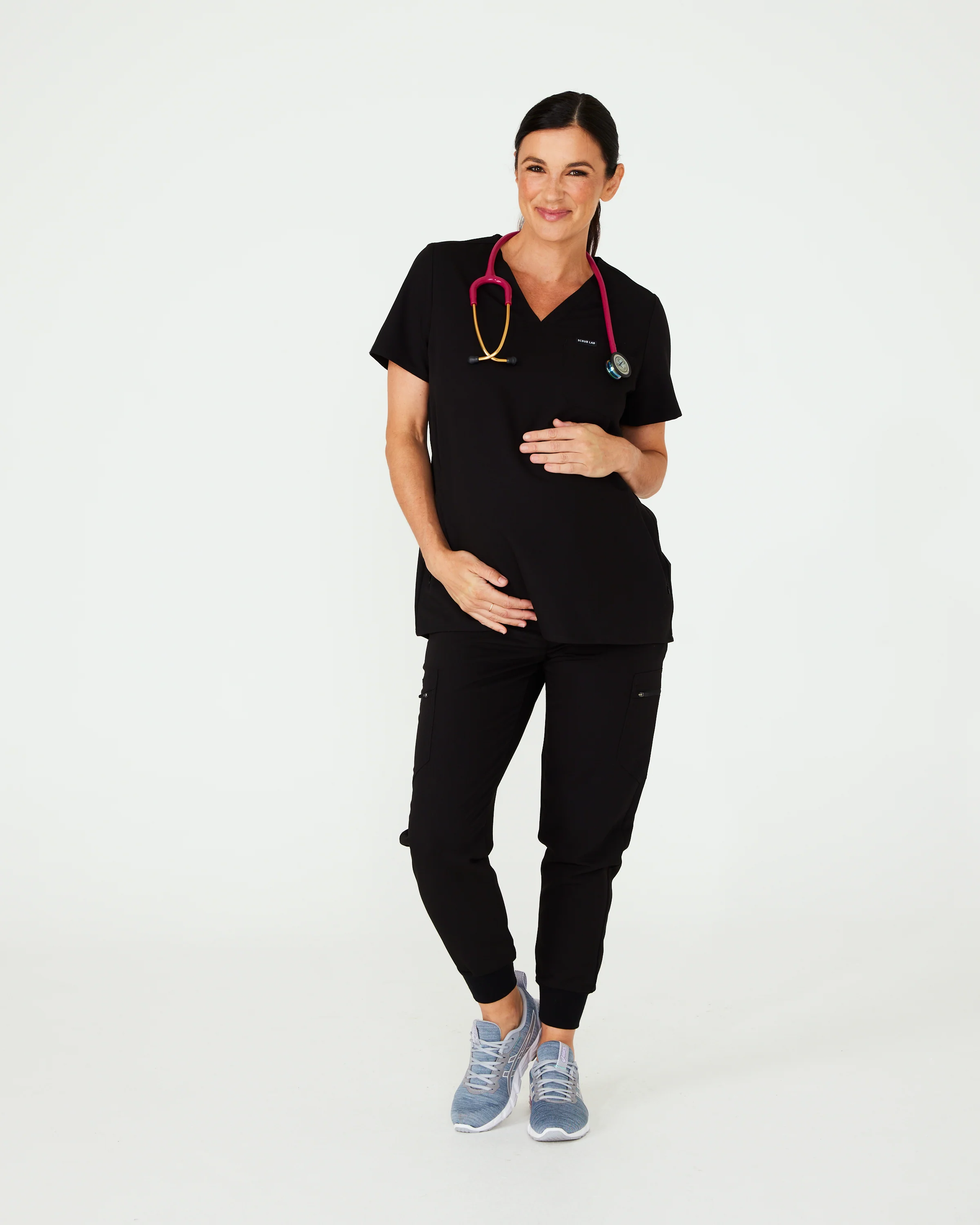 LUCY Maternity Jogger Scrub Pants - Black | SLTECH™ - Image 5