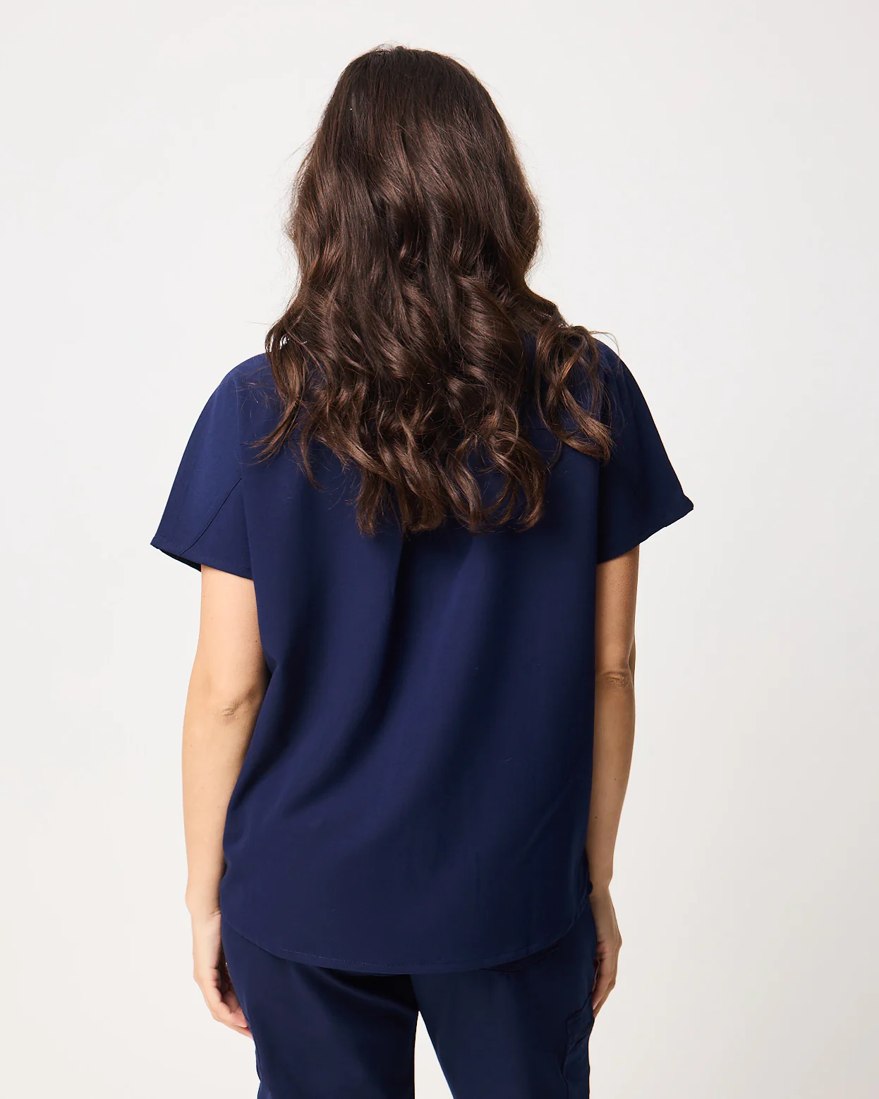 MABEL Mandarin Collar Scrub Top - Navy | SLTECH™ - Image 5