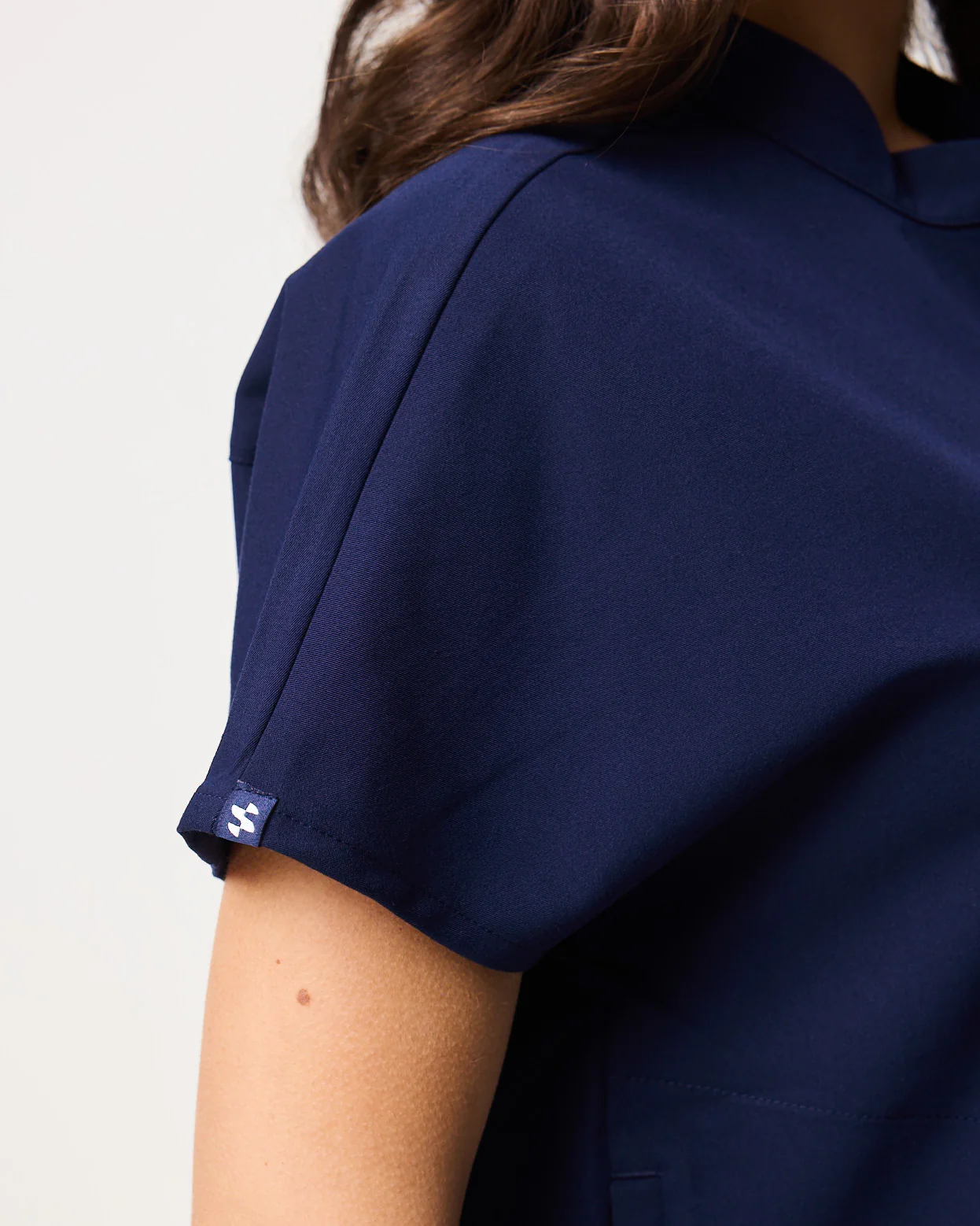 MABEL Mandarin Collar Scrub Top - Navy | SLTECH™ - Image 7