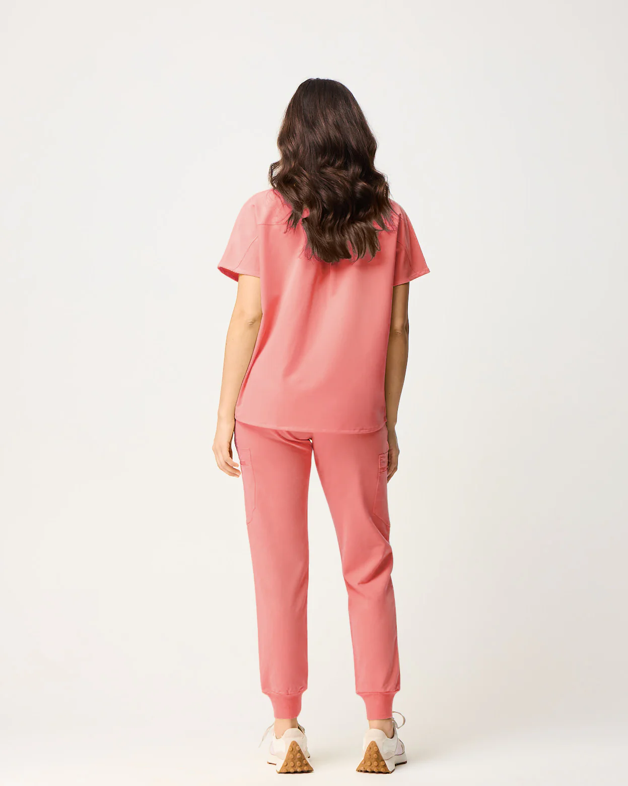 MABEL Mandarin Collar Scrub Top - Peach Quartz | SLTECH™ - Image 6