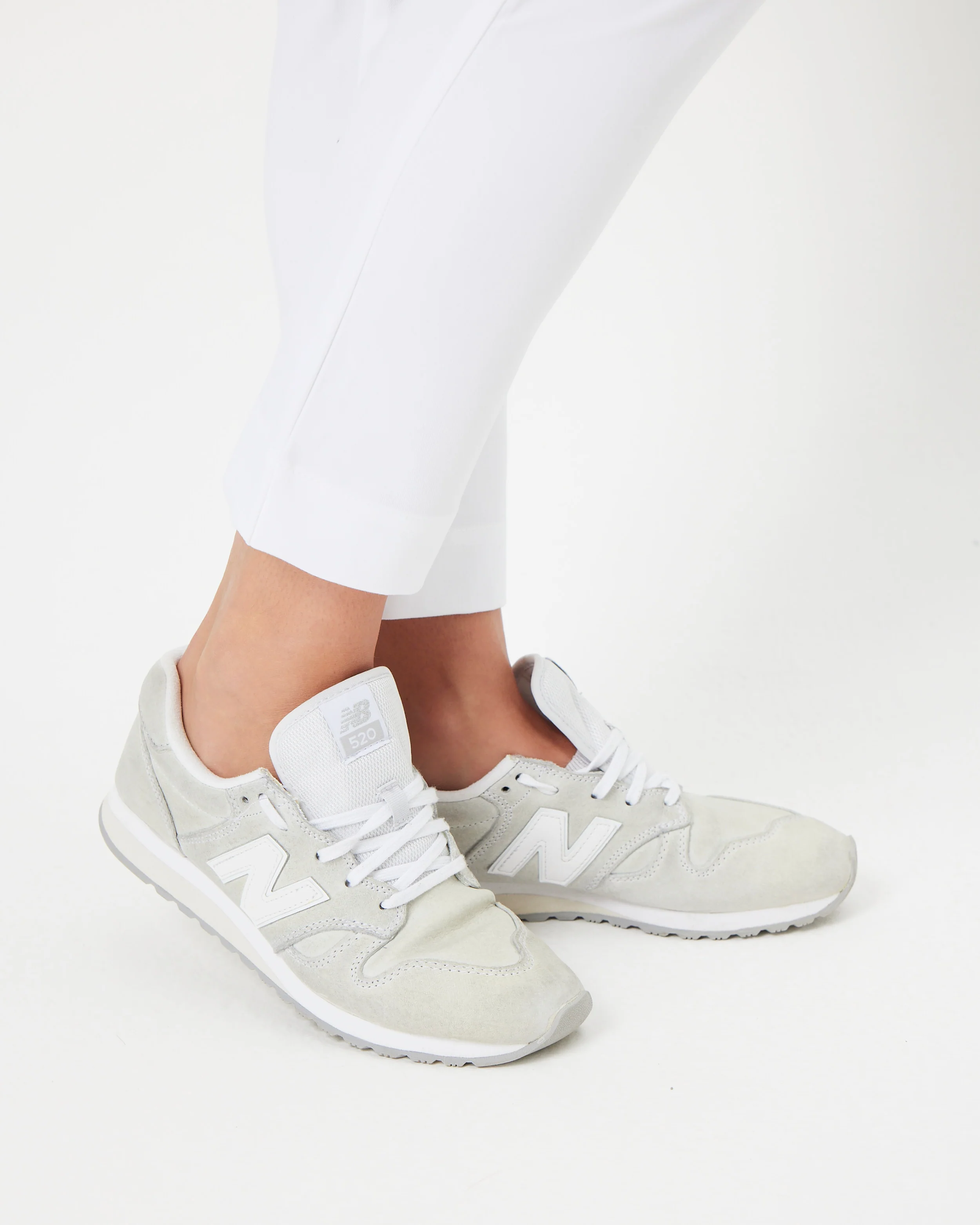 MARTHA Slim Cropped Scrub Pants - Pure White - CLEARANCE - Image 11
