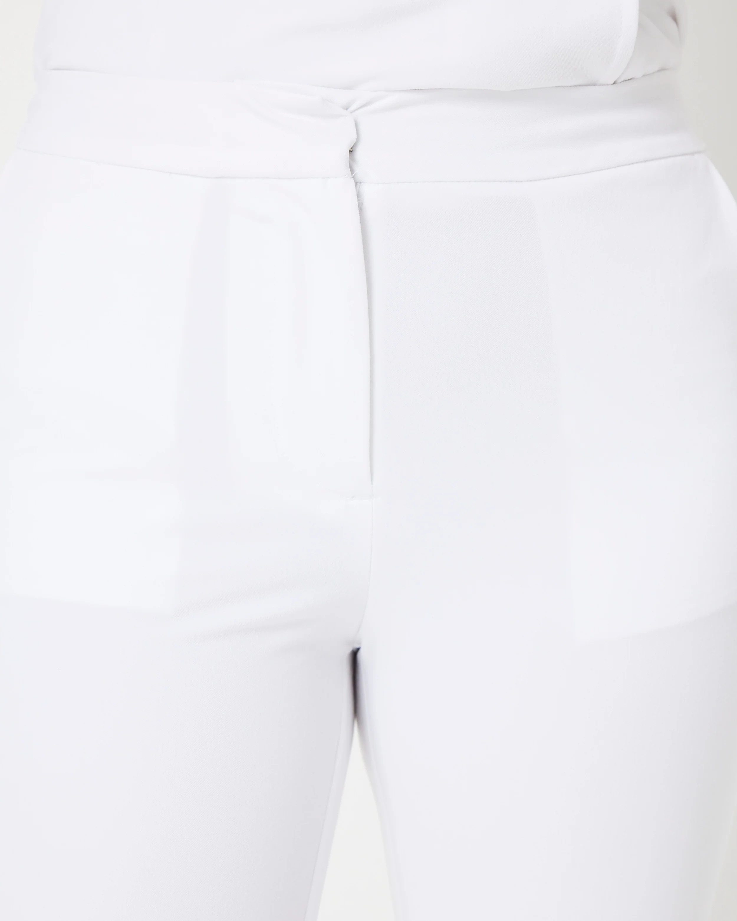 MARTHA Slim Cropped Scrub Pants - Pure White - CLEARANCE - Image 8