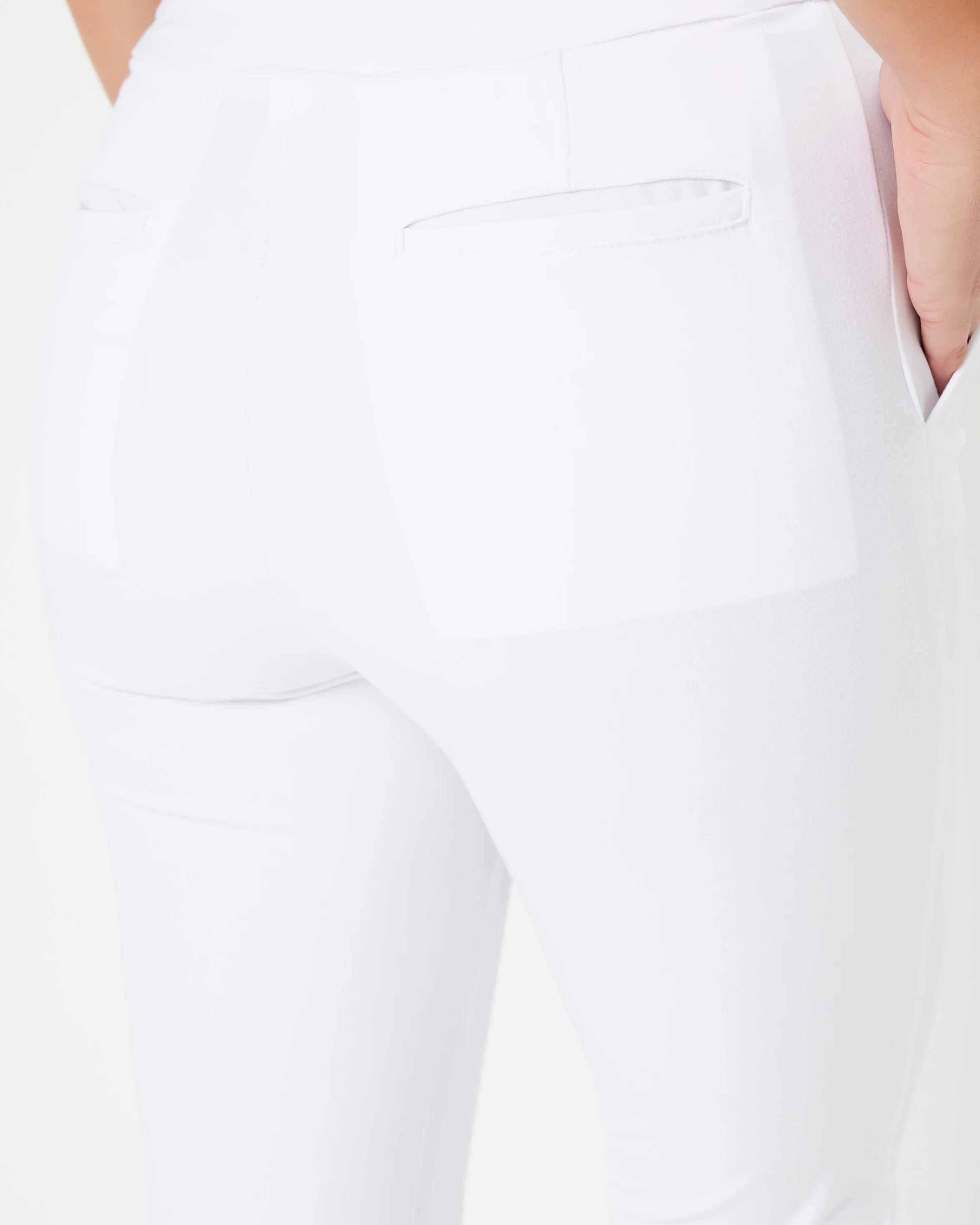 MARTHA Slim Cropped Scrub Pants - Pure White - CLEARANCE - Image 9