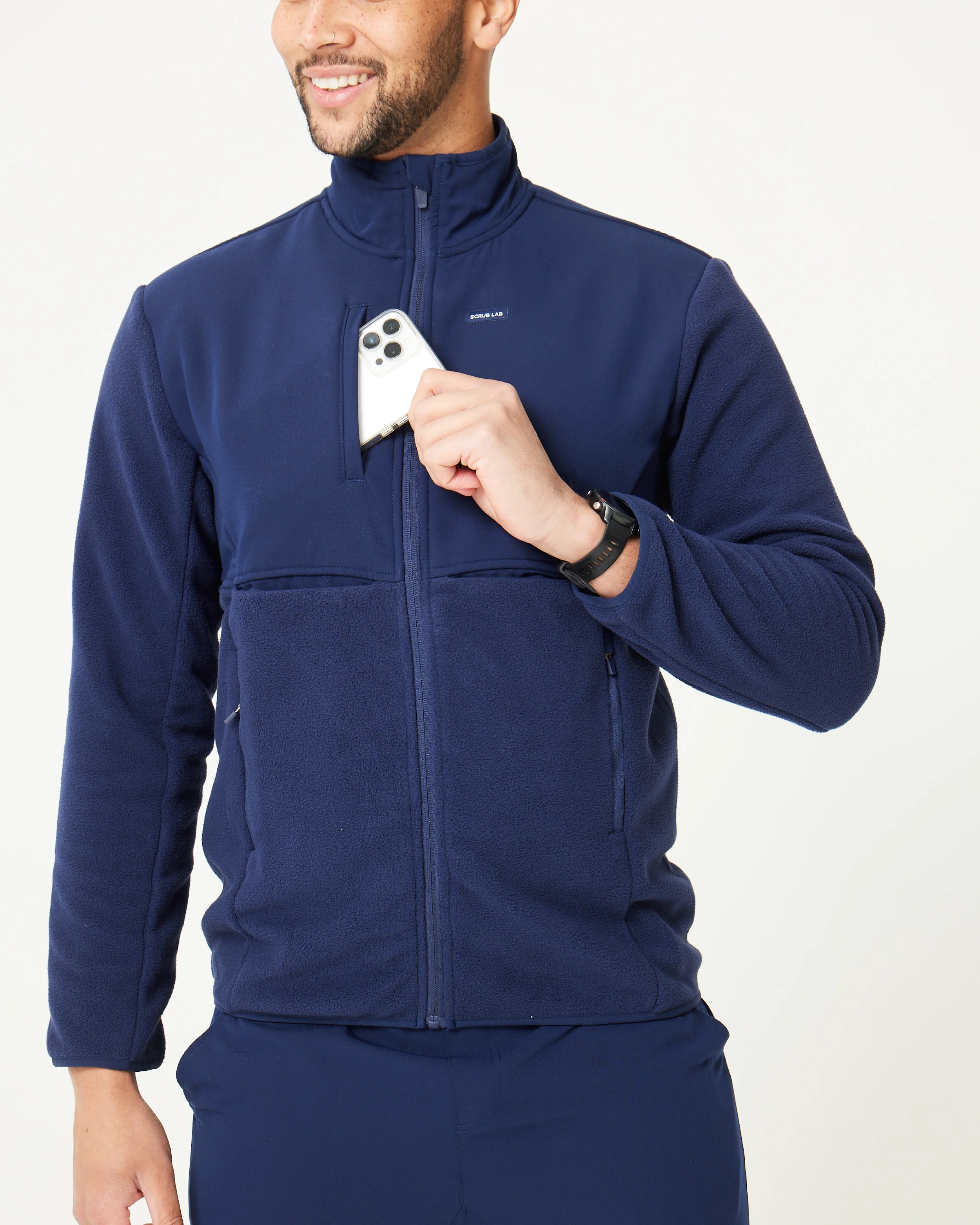 Men's Fleece Jacket - Navy | SLTECH™ - Image 6