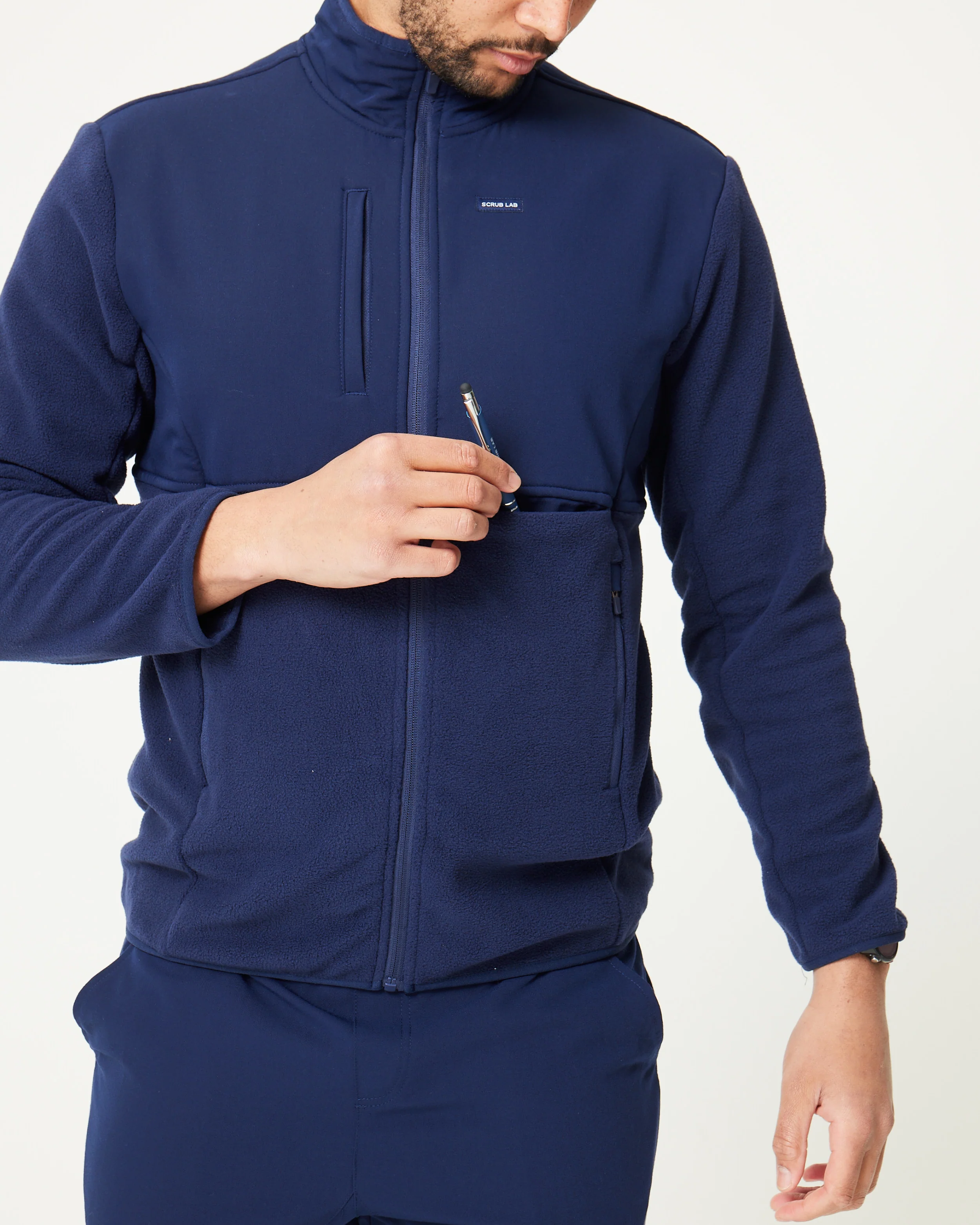 Men's Fleece Jacket - Navy | SLTECH™ - Image 8