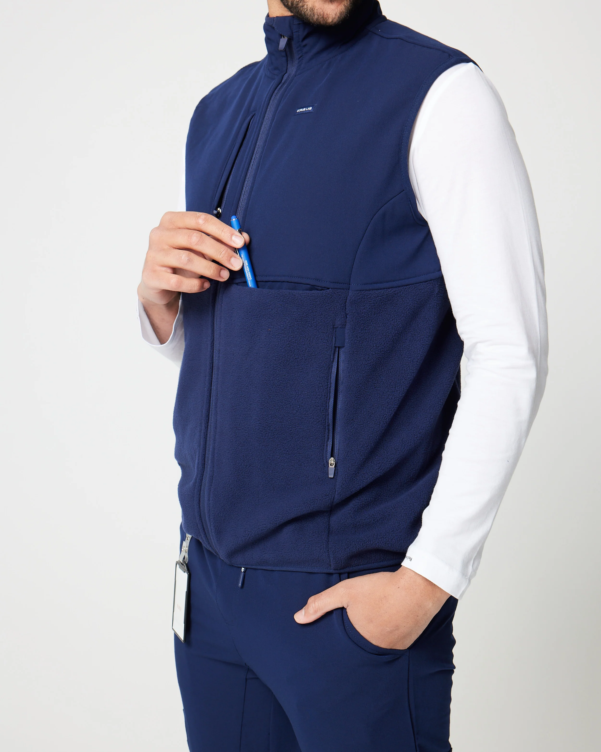 Men's Fleece Vest - Navy | SLTECH™ - Image 8