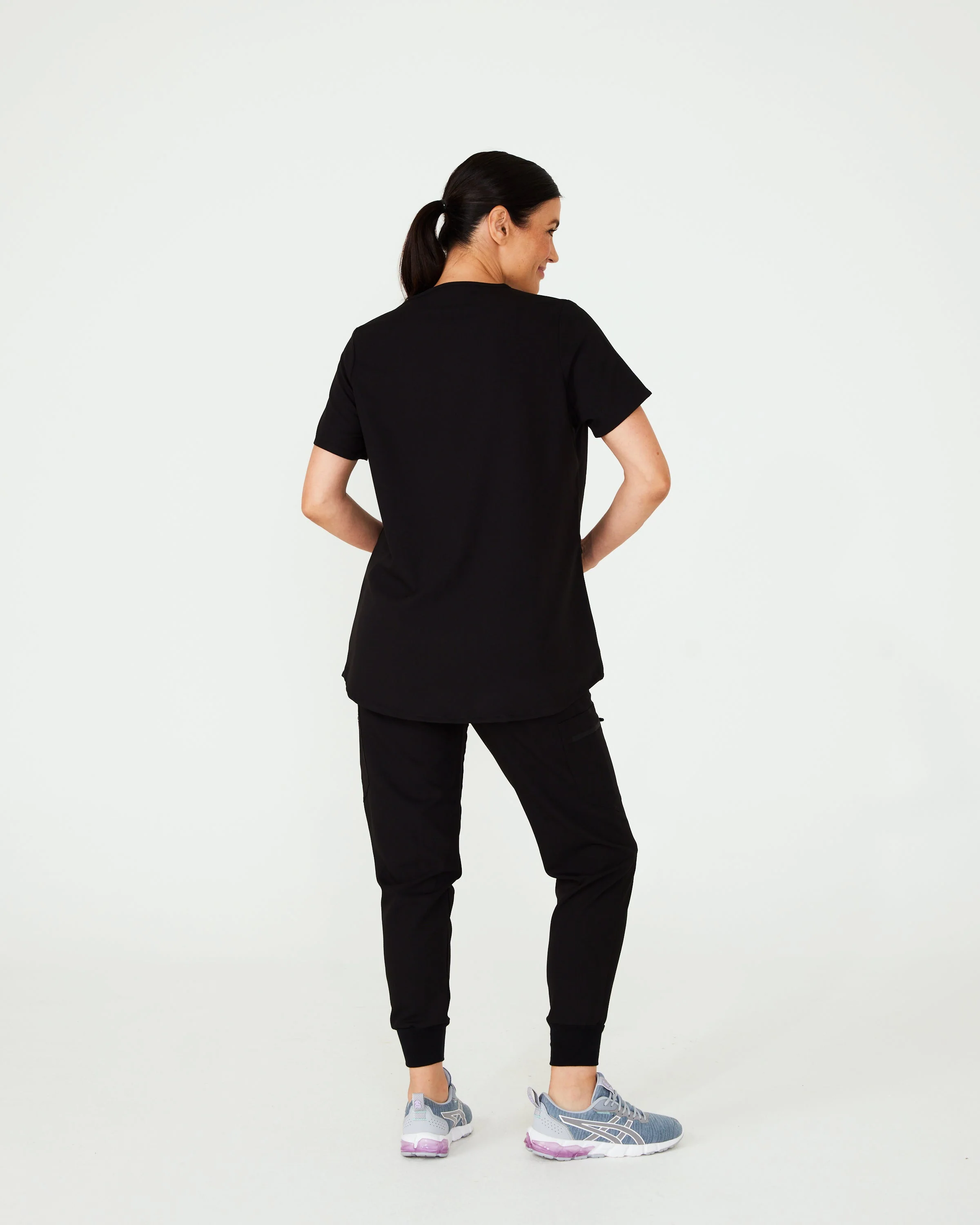 TRACY Maternity Scrub Top - Black | SLTECH™ - Image 3