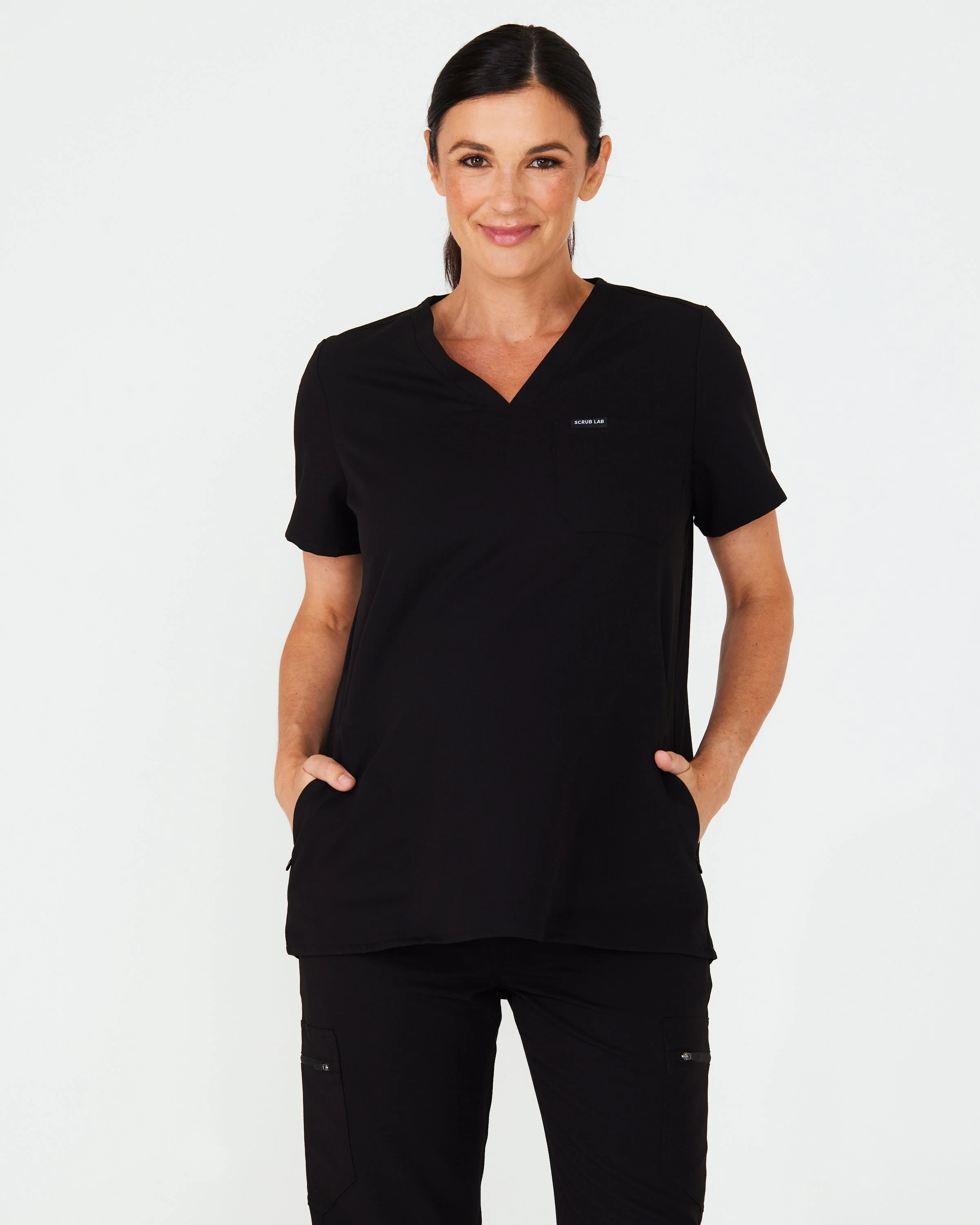 TRACY Maternity Scrub Top - Black | SLTECH™ - Image 5