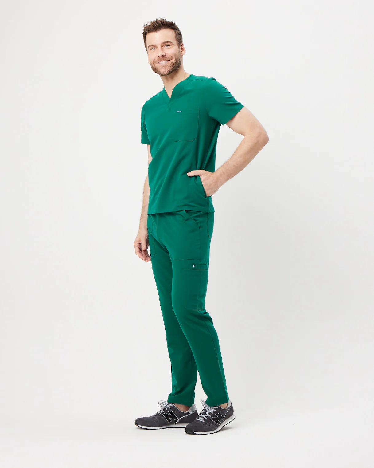 VICTOR Straight Leg Scrub Pants - Hunter Green | SLTECH™ - Image 4