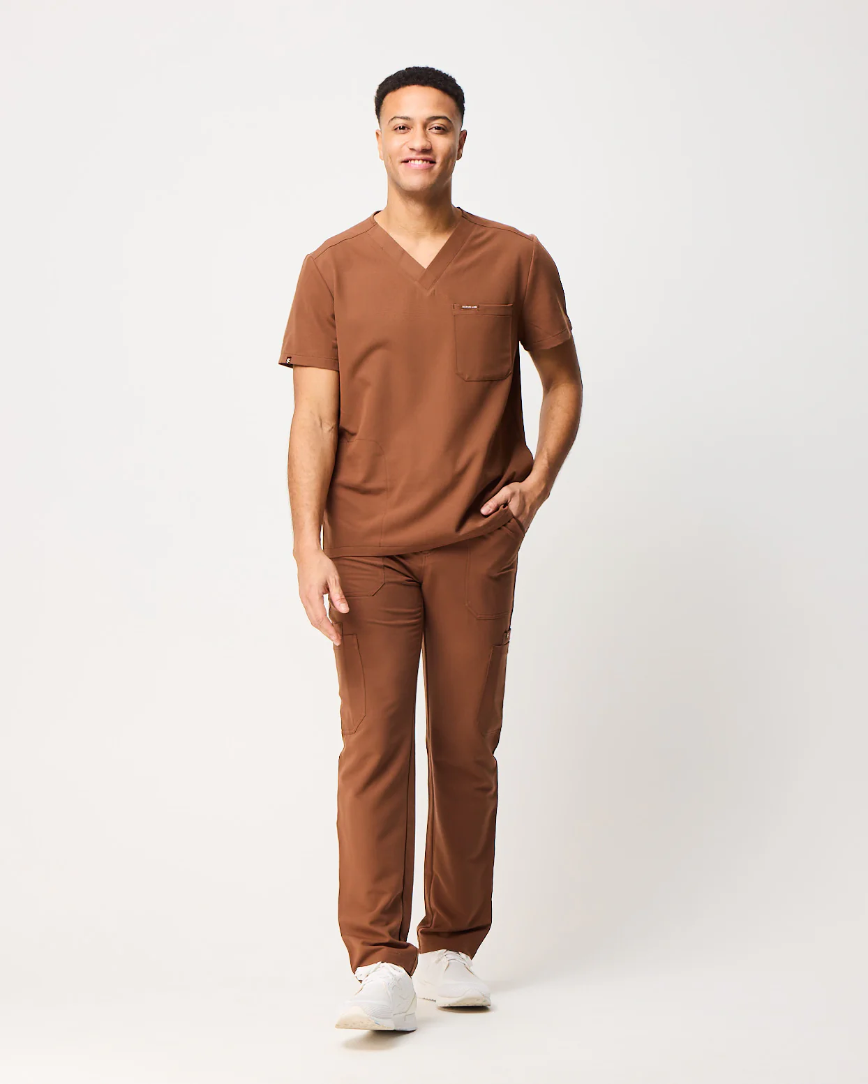 VICTOR Straight Leg Scrub Pants - Pecan Brown | SLTECH™ - Image 3