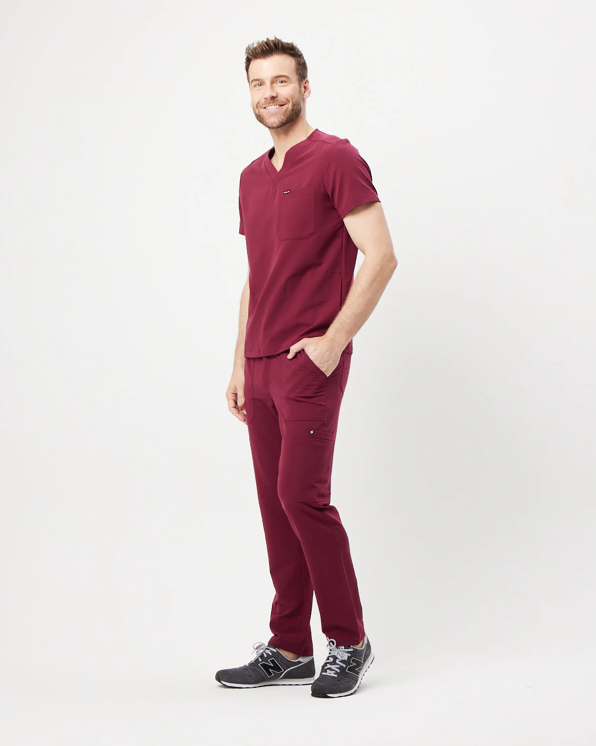 VICTOR Straight Leg Scrub Pants - Maroon | SLTECH™ - Image 4