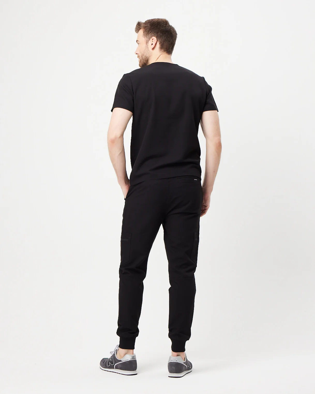 WEARY Three Chest Pocket Scrub Top - Black | SLTECH™ - Image 3