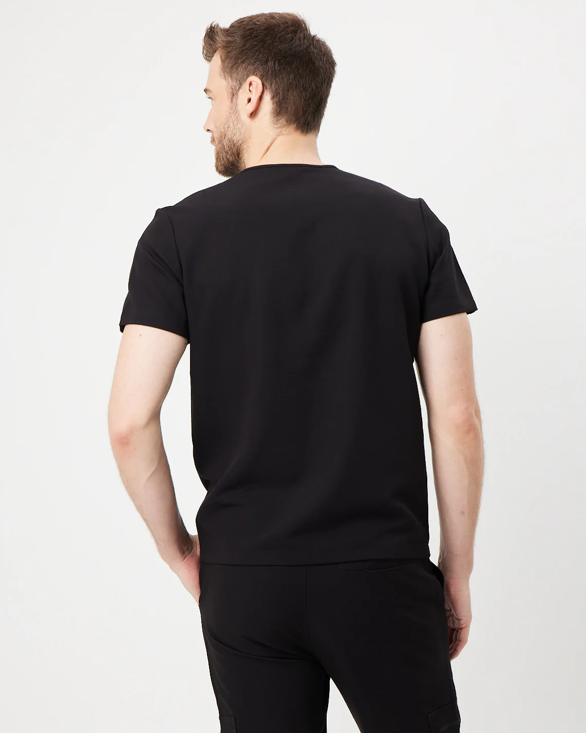 WEARY Three Chest Pocket Scrub Top - Black | SLTECH™ - Image 5