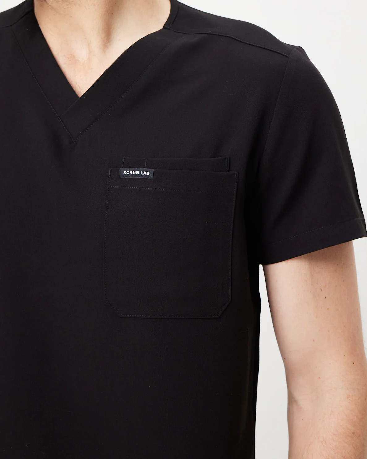 WEARY Three Chest Pocket Scrub Top - Black | SLTECH™ - Image 7