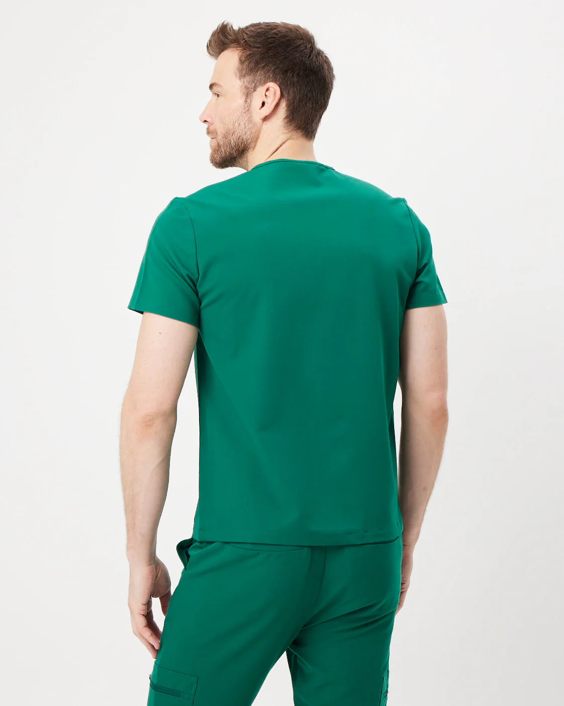 WEARY Three Chest Pocket Scrub Top - Hunter Green | SLTECH™ - Image 5
