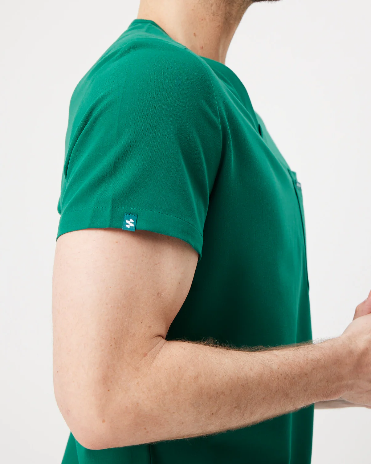 WEARY Three Chest Pocket Scrub Top - Hunter Green | SLTECH™ - Image 6