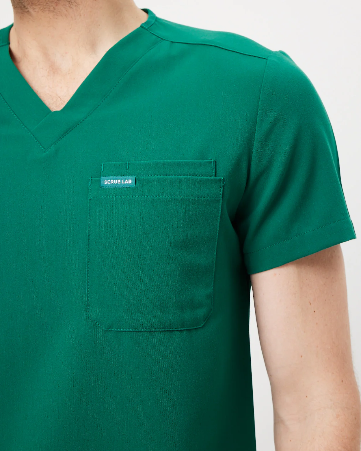 WEARY Three Chest Pocket Scrub Top - Hunter Green | SLTECH™ - Image 7