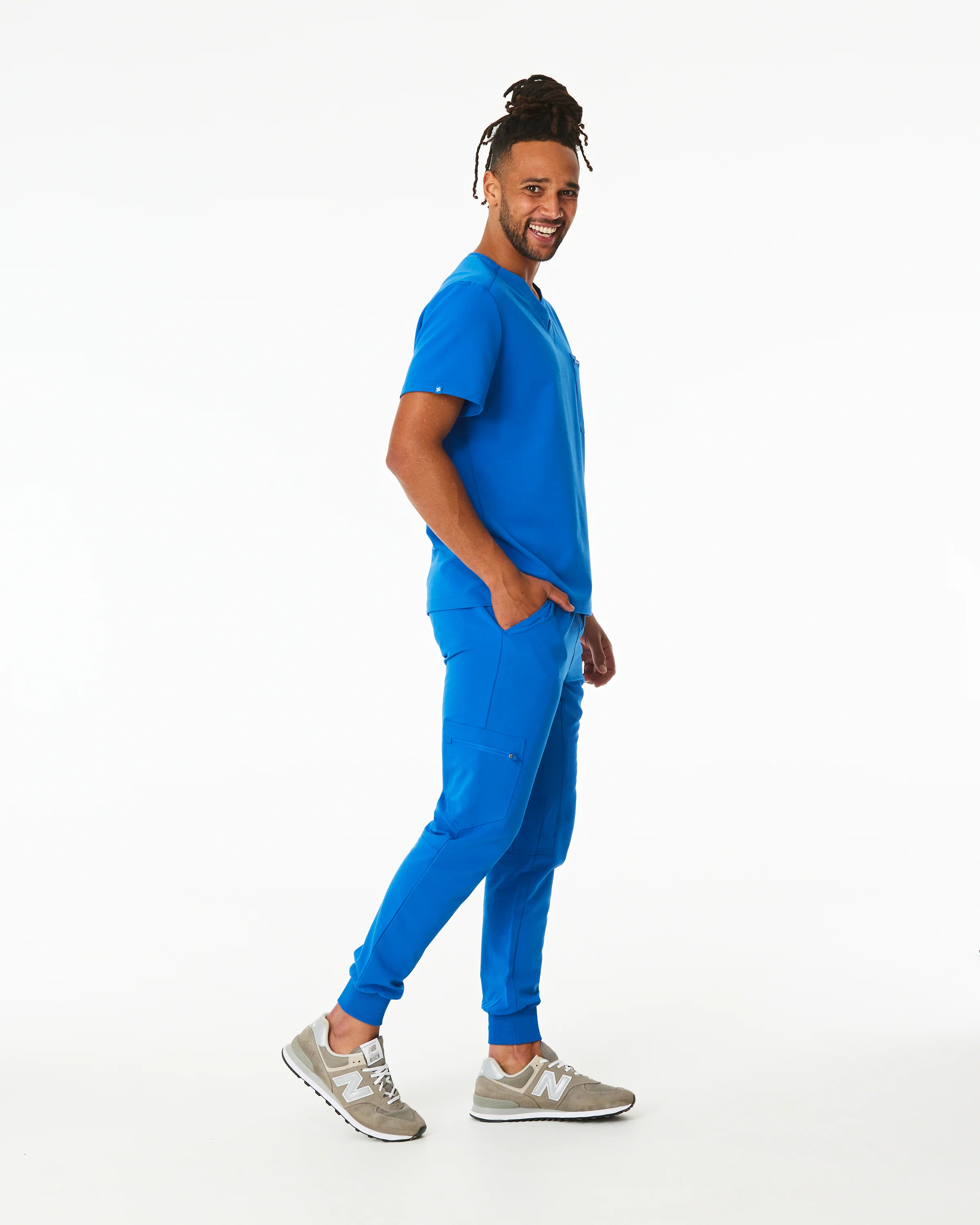 WEARY Three Chest Pocket Scrub Top - Royal Blue | SLTECH™ - Image 4