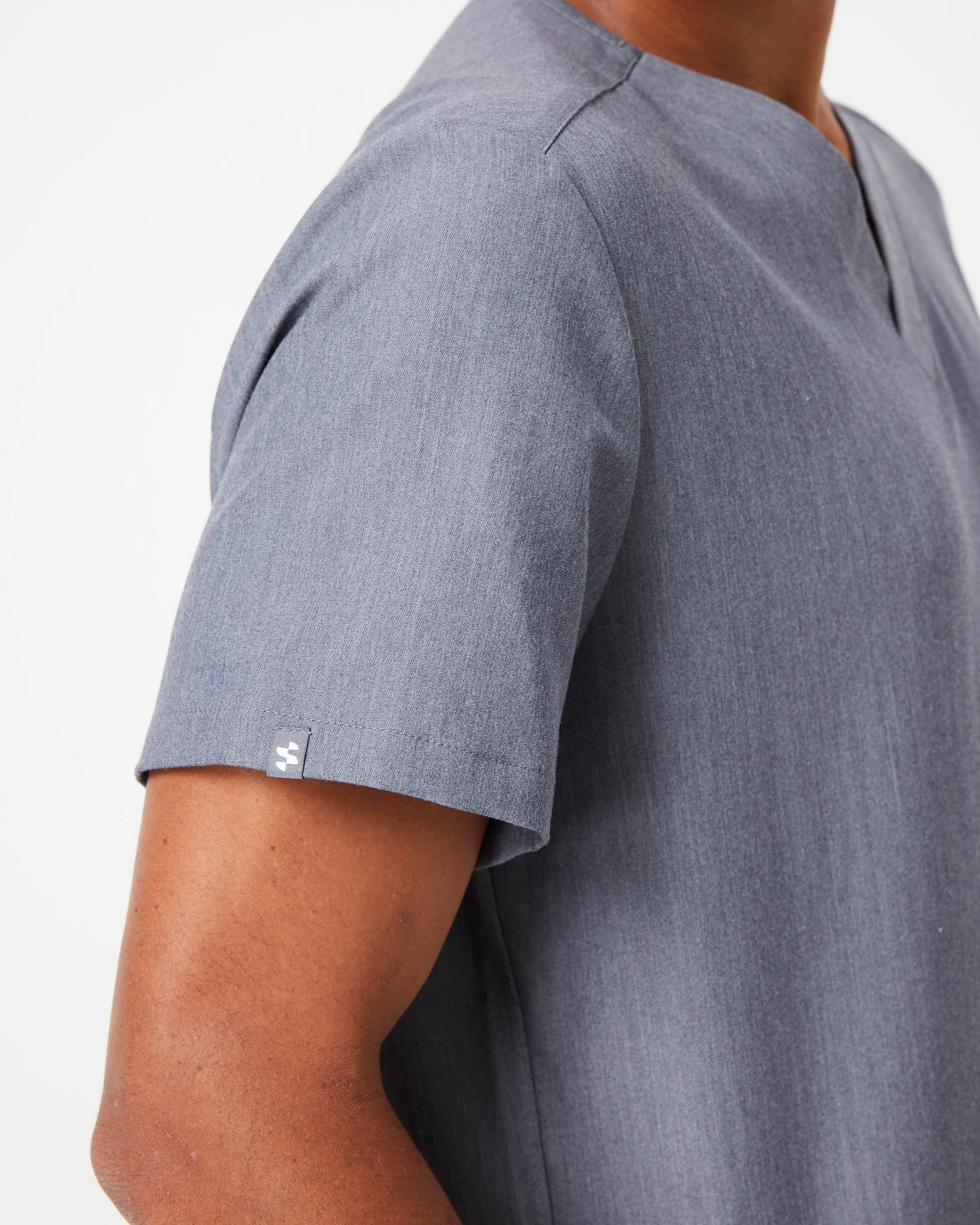 WEARY Three Chest Pocket Scrub Top - Steel Grey | SLTECH™ - Image 5