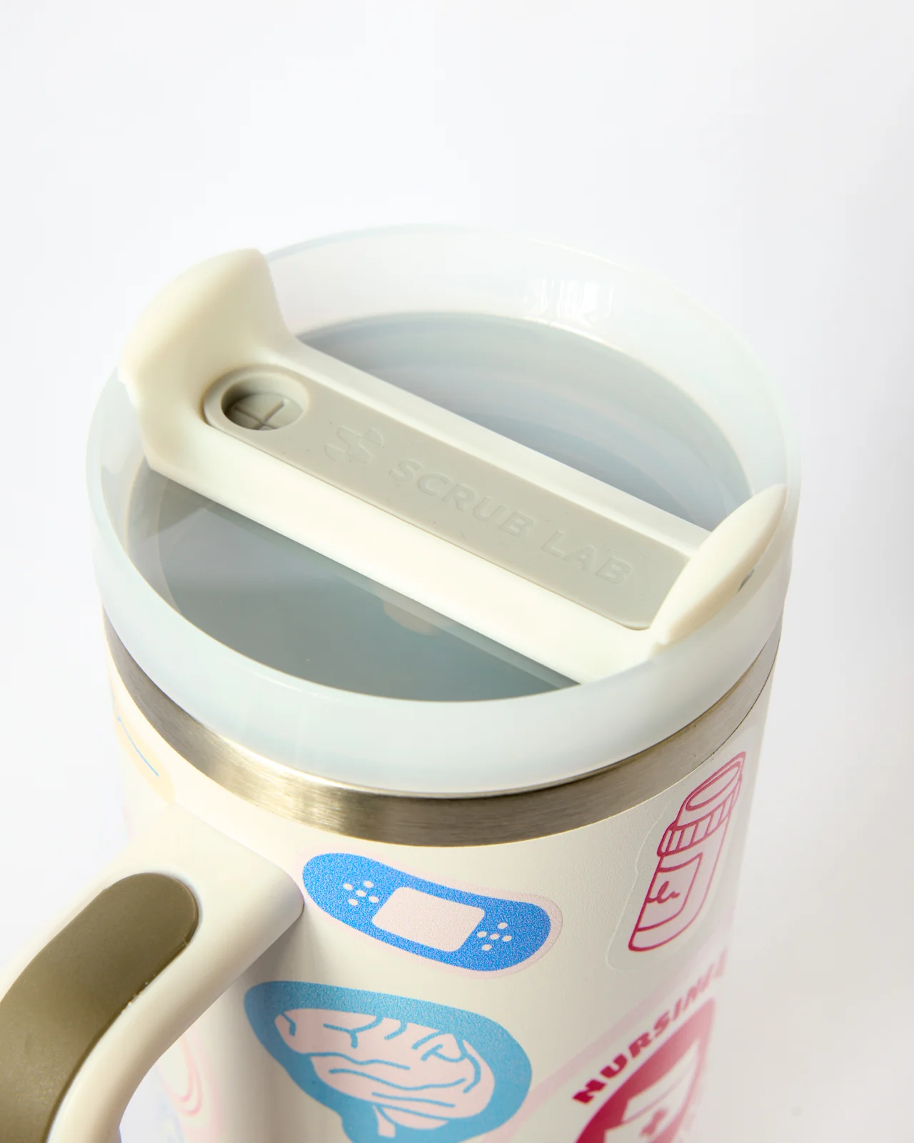 White 40oz Jumbo Sippy Cup - Nurse Edition - Image 4