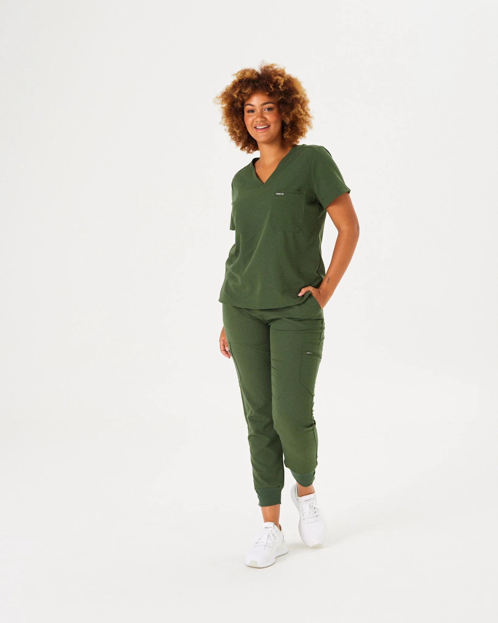 LUCY Jogger Scrub Pants - Combat Khaki | SLTECH™ - Image 3